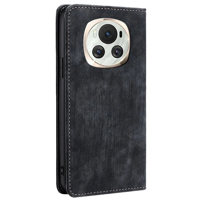 For Honor Magic6 5G Phone Case RFID Blocking Card Holder Leather Folio Flip Cover
