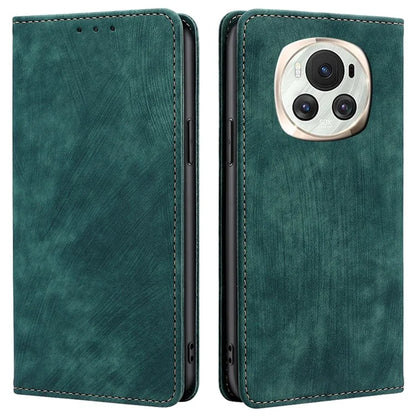 For Honor Magic6 5G Phone Case RFID Blocking Card Holder Leather Folio Flip Cover