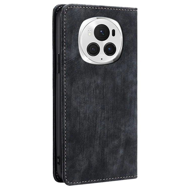For Honor Magic6 Pro 5G Shock Absorbing Case RFID Blocking Card Holder Phone Cover