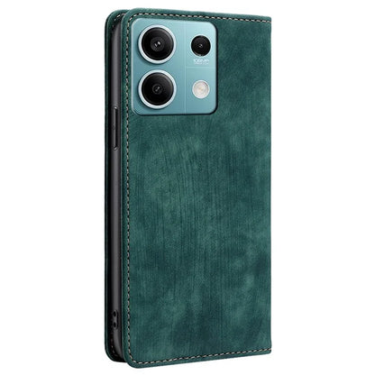 For Xiaomi Redmi Note 13 4G Phone Stand Case RFID Blocking Wallet PU Leather Phone Cover