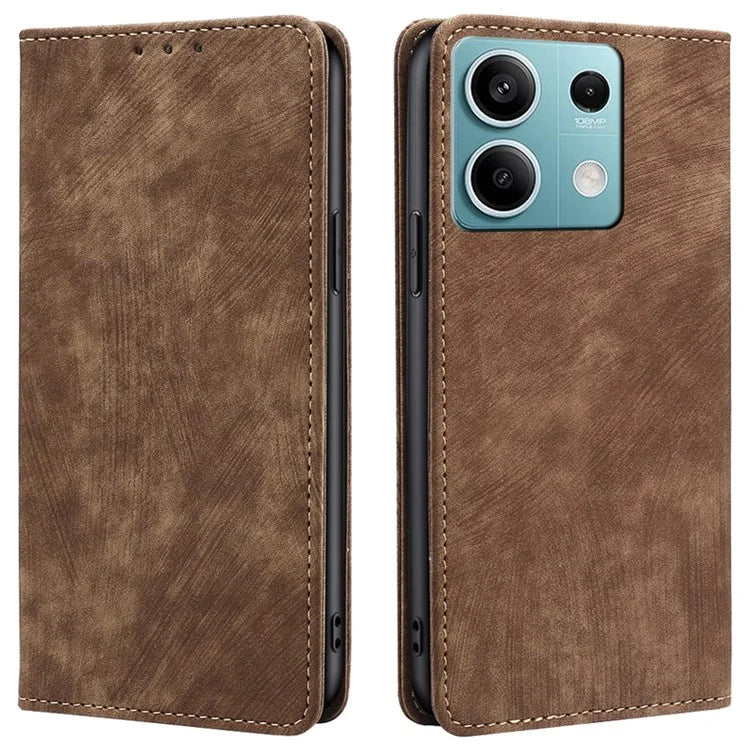 For Xiaomi Redmi Note 13 4G Phone Stand Case RFID Blocking Wallet PU Leather Phone Cover