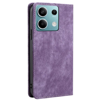 For Xiaomi Redmi Note 13 4G Phone Stand Case RFID Blocking Wallet PU Leather Phone Cover