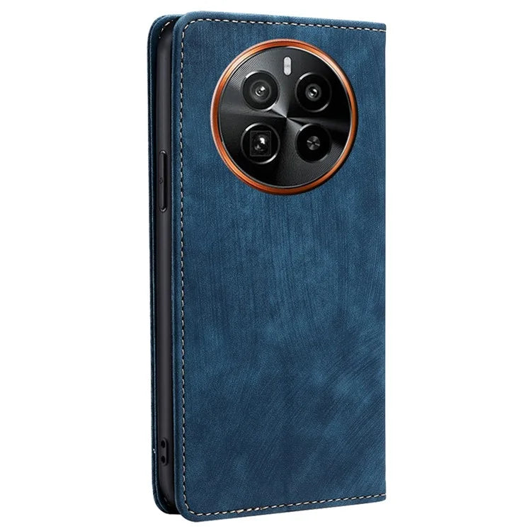 For Realme GT5 Pro 5G RFID Blocking Wallet Mobile Phone Case PU Leather Cover