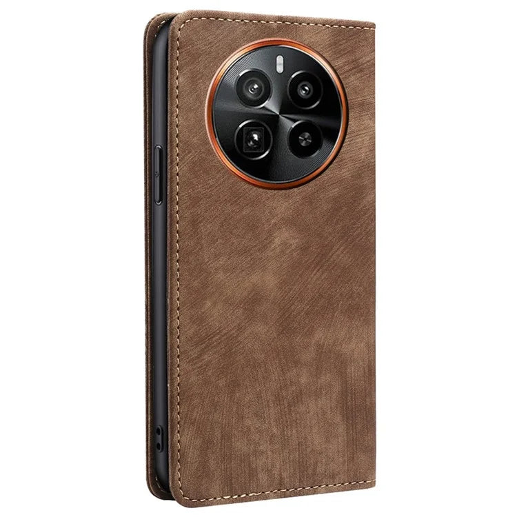 For Realme GT5 Pro 5G RFID Blocking Wallet Mobile Phone Case PU Leather Cover