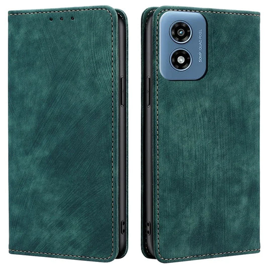 For Motorola Moto G Play (2024) 4G Case RFID Blocking Card Holder Folio Flip Phone Cover