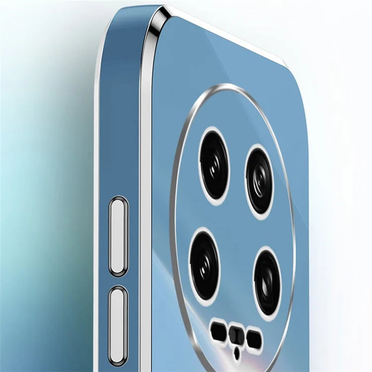 XINLI For Xiaomi 14 Ultra TPU Case Electroplating Phone Cover with Ring Holder Kickstand