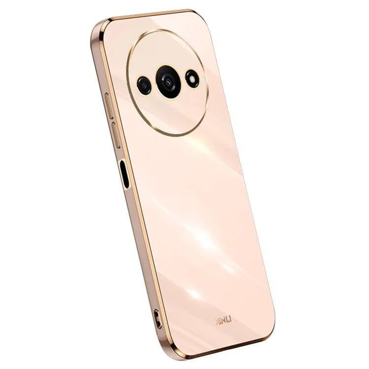 XINLI For Xiaomi Redmi A3 / Poco C61 4G TPU Case Precise Cut-outs Lens Protection Electroplating Phone Cover