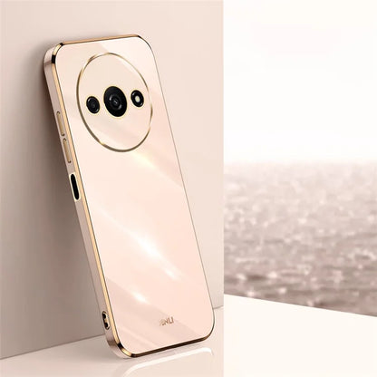 XINLI For Xiaomi Redmi A3 / Poco C61 4G TPU Case Precise Cut-outs Lens Protection Electroplating Phone Cover