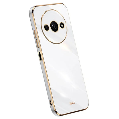 XINLI For Xiaomi Redmi A3 / Poco C61 4G TPU Case Precise Cut-outs Lens Protection Electroplating Phone Cover