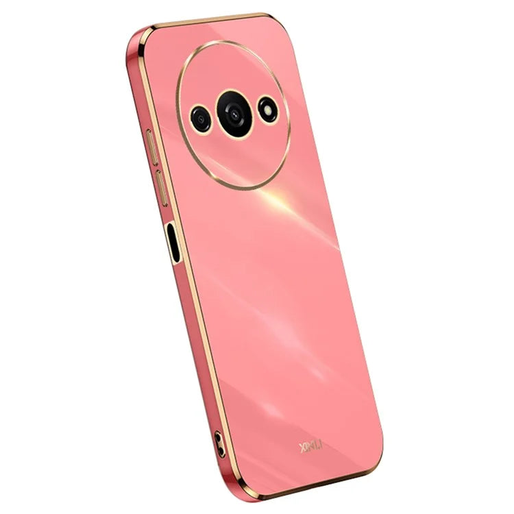 XINLI For Xiaomi Redmi A3 / Poco C61 4G TPU Case Precise Cut-outs Lens Protection Electroplating Phone Cover