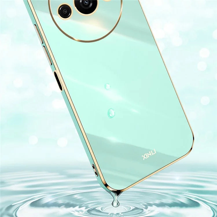 XINLI For Xiaomi Redmi A3 / Poco C61 4G TPU Case Precise Cut-outs Lens Protection Electroplating Phone Cover