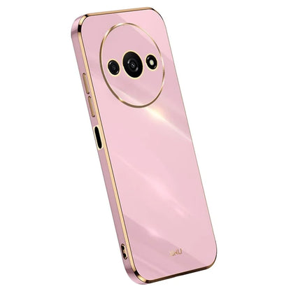 XINLI For Xiaomi Redmi A3 / Poco C61 4G TPU Case Precise Cut-outs Lens Protection Electroplating Phone Cover