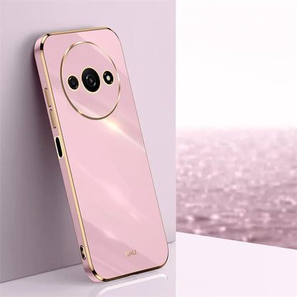 XINLI For Xiaomi Redmi A3 / Poco C61 4G TPU Case Precise Cut-outs Lens Protection Electroplating Phone Cover