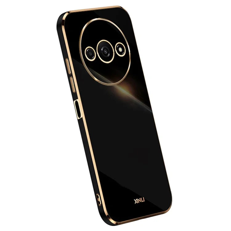 XINLI For Xiaomi Redmi A3 / Poco C61 4G TPU Case Precise Cut-outs Lens Protection Electroplating Phone Cover