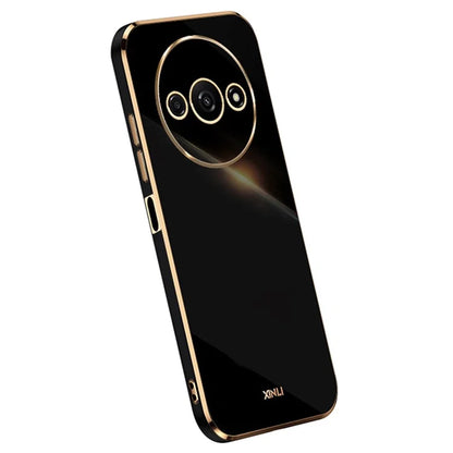 XINLI For Xiaomi Redmi A3 / Poco C61 4G TPU Case Precise Cut-outs Lens Protection Electroplating Phone Cover