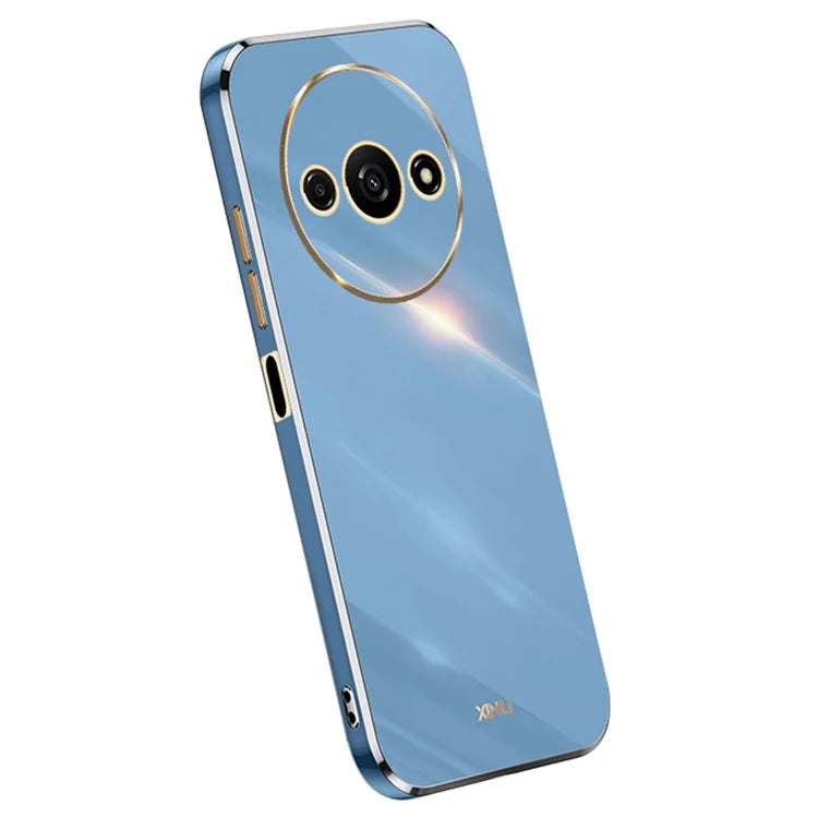 XINLI For Xiaomi Redmi A3 / Poco C61 4G TPU Case Precise Cut-outs Lens Protection Electroplating Phone Cover