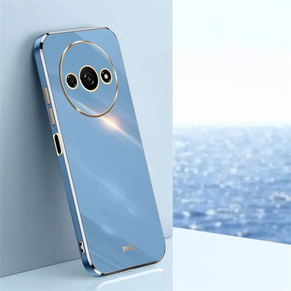 XINLI For Xiaomi Redmi A3 / Poco C61 4G TPU Case Precise Cut-outs Lens Protection Electroplating Phone Cover