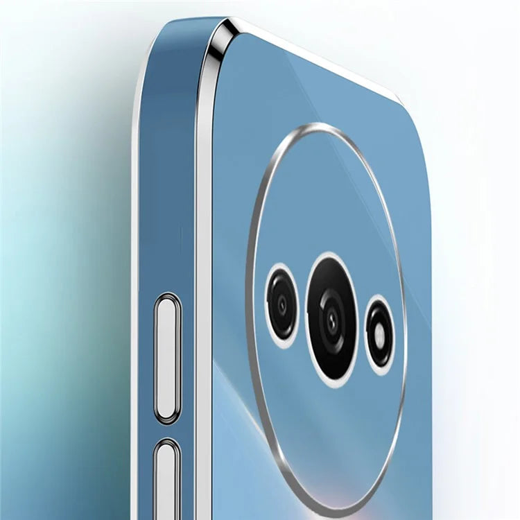 XINLI For Xiaomi Redmi A3 / Poco C61 4G Electroplating Case Ring Holder Kickstand Soft TPU Cover