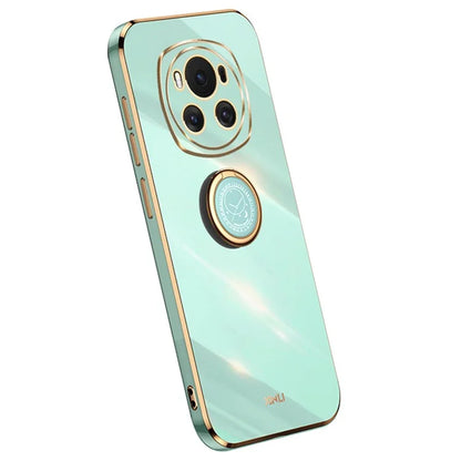 XINLI For Honor Magic6 5G TPU Case Ring Kickstand Electroplating Phone Back Protector