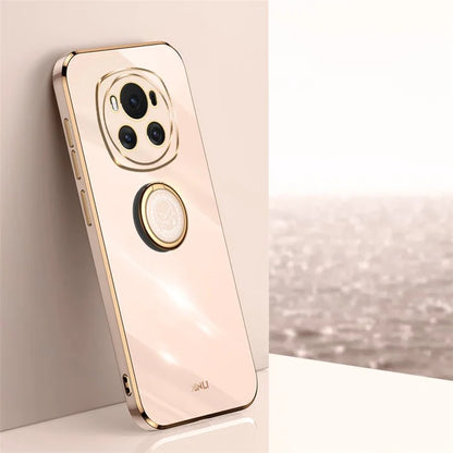 XINLI For Honor Magic6 5G TPU Case Ring Kickstand Electroplating Phone Back Protector