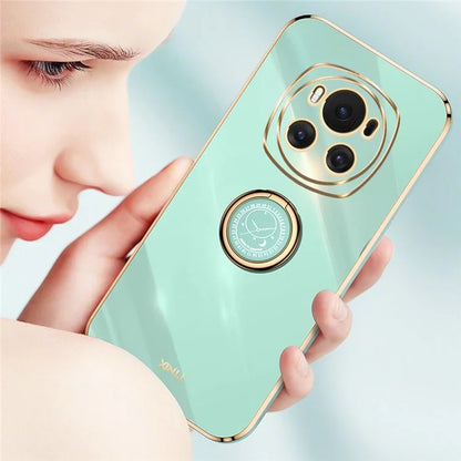 XINLI For Honor Magic6 5G TPU Case Ring Kickstand Electroplating Phone Back Protector