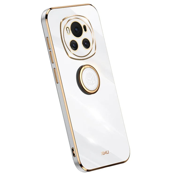 XINLI For Honor Magic6 5G TPU Case Ring Kickstand Electroplating Phone Back Protector
