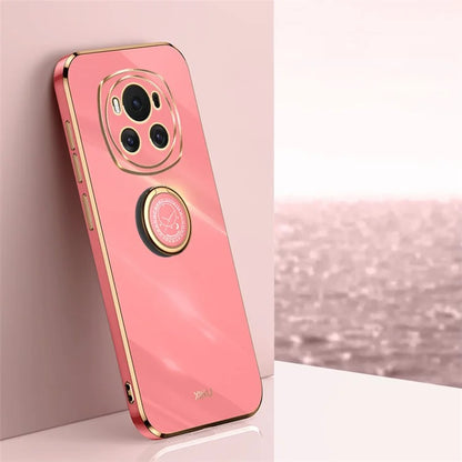 XINLI For Honor Magic6 5G TPU Case Ring Kickstand Electroplating Phone Back Protector