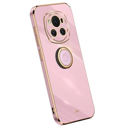 XINLI For Honor Magic6 5G TPU Case Ring Kickstand Electroplating Phone Back Protector