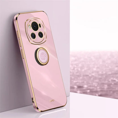 XINLI For Honor Magic6 5G TPU Case Ring Kickstand Electroplating Phone Back Protector
