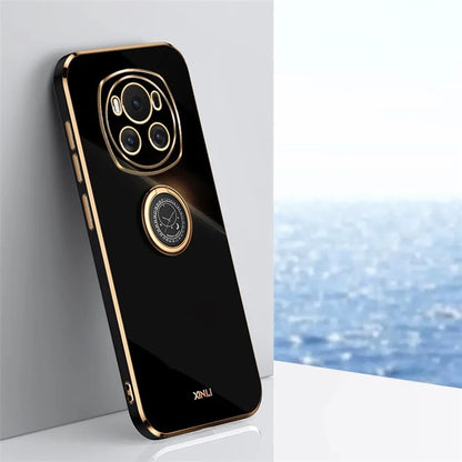 XINLI For Honor Magic6 5G TPU Case Ring Kickstand Electroplating Phone Back Protector