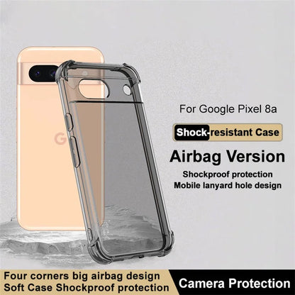 IMAK For Google Pixel 8a Case Airbag Drop Impact TPU Phone Cover Black