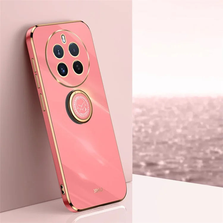 XINLI For Realme 12 Pro 5G / 12 Pro+ 5G Kickstand Case TPU Electroplating Back Phone Cover