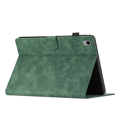 For iPad 10.9 (2022) Stand Case Card Holder Coconut Tree Imprinted Leather Tablet Cover