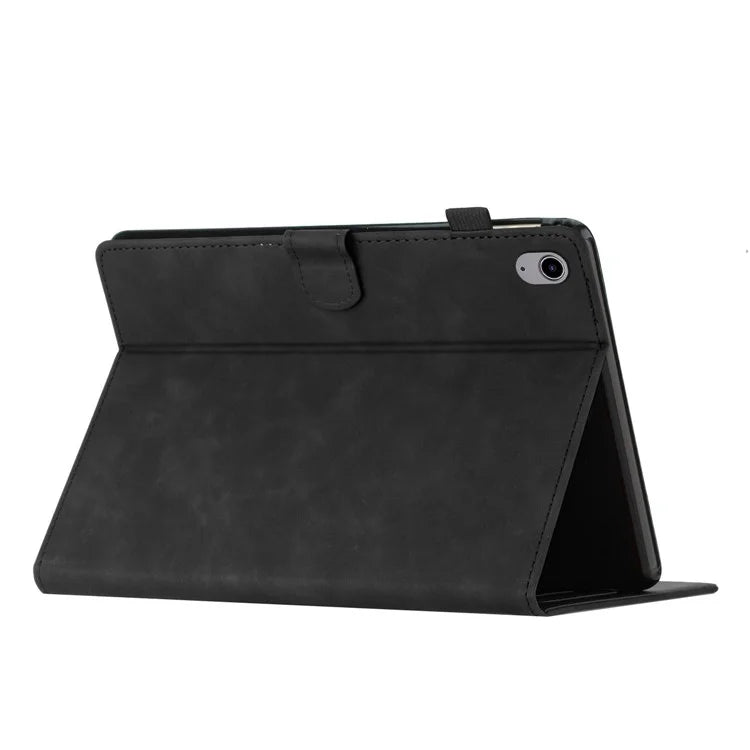 For iPad mini (2021) Smart Case PU Leather Coconut Tree Imprinted Tablet Cover with Card Holder