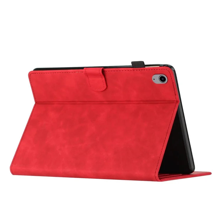 For iPad mini (2021) Smart Case PU Leather Coconut Tree Imprinted Tablet Cover with Card Holder