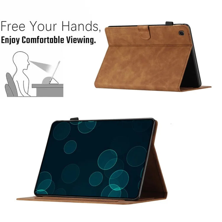 For Samsung Galaxy Tab S6 Lite (2022) P613 / P619 / Tab S6 Lite (2024) / Tab S6 Lite (2020) P610 / 615 Case Imprinted Leather Tablet Cover