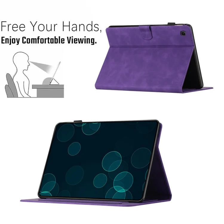 For Samsung Galaxy Tab S6 Lite (2022) P613 / P619 / Tab S6 Lite (2024) / Tab S6 Lite (2020) P610 / 615 Case Imprinted Leather Tablet Cover