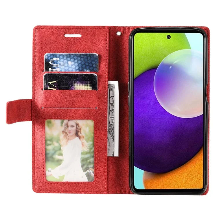 For Samsung Galaxy A13 4G Case PU Leather Skin-Friendly Flip Phone Cover