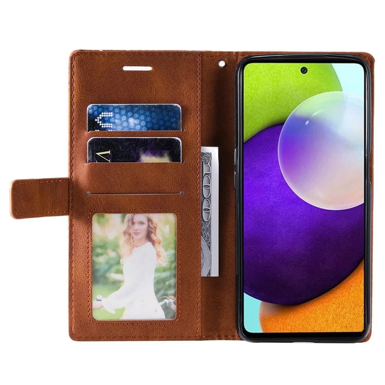 For Samsung Galaxy A13 4G Case PU Leather Skin-Friendly Flip Phone Cover