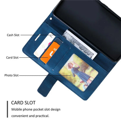 For Samsung Galaxy A04e 4G / F04 4G / M04 4G Case Leather Splicing Design Stand Phone Cover