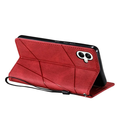 For Samsung Galaxy A04e 4G / F04 4G / M04 4G Case Leather Splicing Design Stand Phone Cover