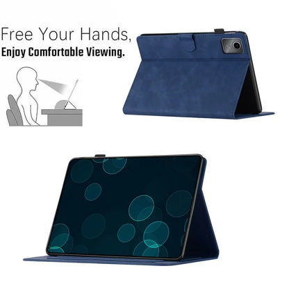 For Xiaomi Redmi Pad SE Tablet Case Card Slots Leather Cover Coconut Tree Pattern