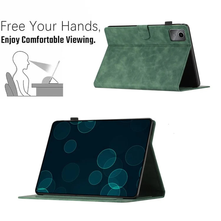 For Xiaomi Redmi Pad SE Tablet Case Card Slots Leather Cover Coconut Tree Pattern