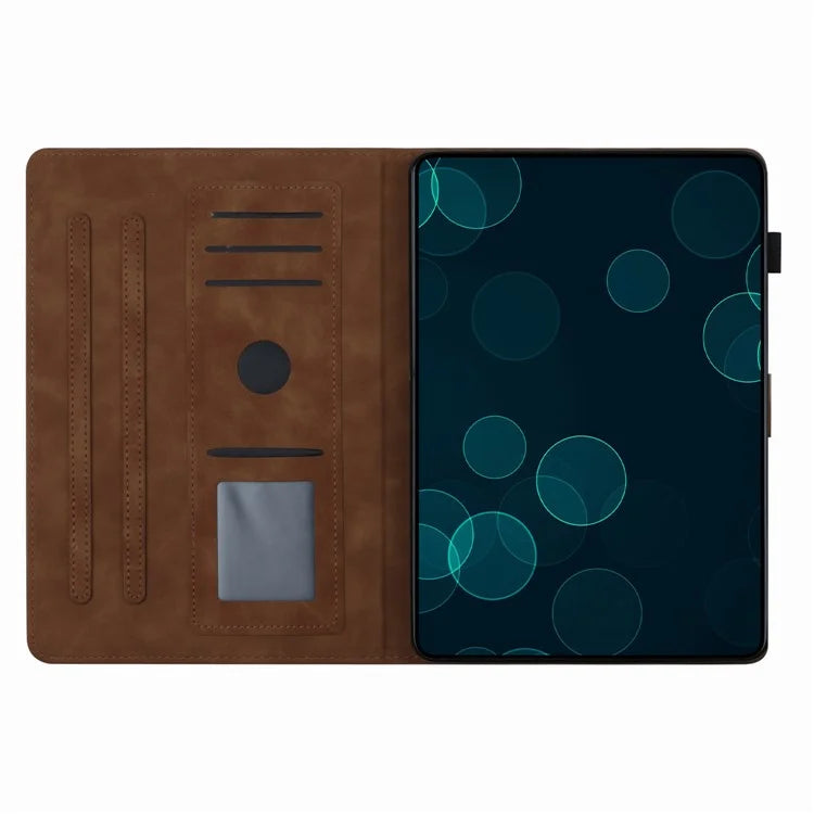 For Xiaomi Redmi Pad SE Tablet Case Card Slots Leather Cover Coconut Tree Pattern