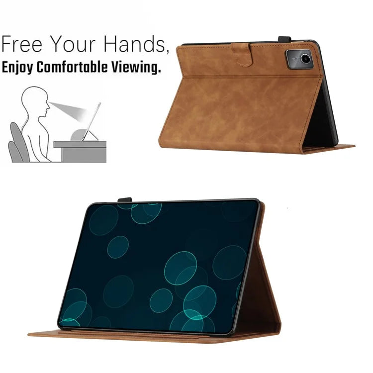 For Xiaomi Redmi Pad SE Tablet Case Card Slots Leather Cover Coconut Tree Pattern
