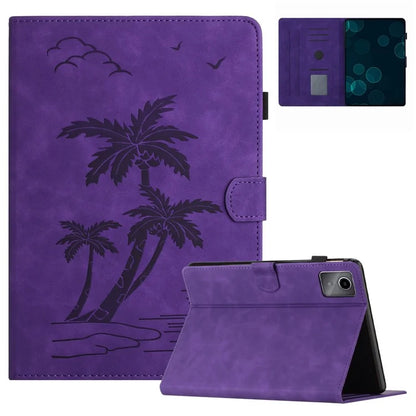 For Xiaomi Redmi Pad SE Tablet Case Card Slots Leather Cover Coconut Tree Pattern