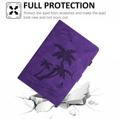 For Xiaomi Redmi Pad SE Tablet Case Card Slots Leather Cover Coconut Tree Pattern