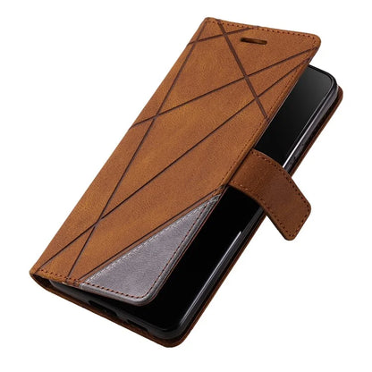 For Samsung Galaxy S24+ Case Card Holder Flip Leather Phone Cover Soft Skin-touch