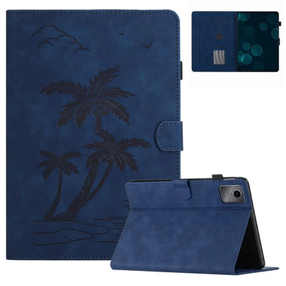For Xiaomi Redmi Pad Leather Case Coconut Tree Imprinted Tablet Cover with Card Slots