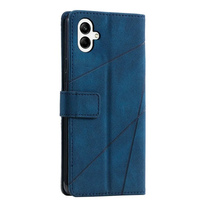 For Samsung Galaxy A05 4G Leather Case Lines Imprinted Skin-touch Wallet Phone Cover